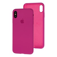 Чохол для iPhone X / Xs Silicone Full малиновий / dragon fruit