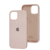 Чохол для iPhone 15 Square Full silicone chalk pink