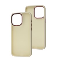 Чохол для iPhone 15 Pro Max Metal Bezel бежевий