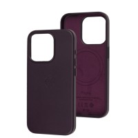 Чохол для iPhone 15 Pro Leather with MagSafe dark cherry