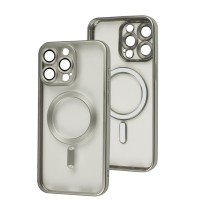 Чохол для iPhone 15 Pro Max Titanium Fibra Chrome MagSafe silver