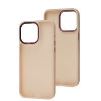 Чохол для iPhone 15 Pro Max Metal Bezel персиковий