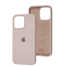 Чохол для iPhone 15 Pro Max Square Full silicone chalk pink