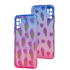 Чохол для Xiaomi Redmi Note 10 5G / Poco M3 Pro Wave Sweet blue / pink / ice-cream