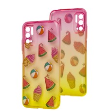 Чохол для Xiaomi Redmi Note 10 5G / Poco M3 Pro Wave Sweet red/ yellow / watermelon