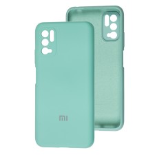 Чохол Xiaomi Redmi Note 10 5G / Poco M3 Pro Silicone Full camera бірюзовий / ice