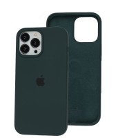 Чохол для iPhone 15 Pro silicone case dark green