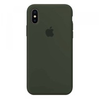 Чохол Silicone Case Full для iPhone XS Max dark olive