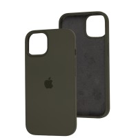 Чохол для iPhone 15 silicone case dark olive