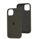Чохол для iPhone 15 silicone case dark olive