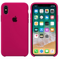 Чохол Silicone case для iPhone XS Max hot pink