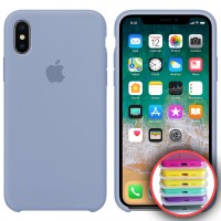 Чохол Silicone Case Full для iPhone X/XS lilac