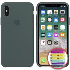 Чохол Silicone Case Full для iPhone XS Max pine green