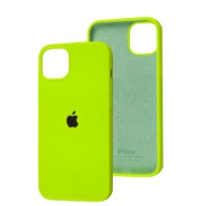Чохол для iPhone 15 Plus silicone case neon green