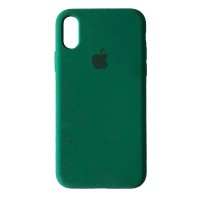Чохол Silicone Case Full для iPhone X/XS (57 new) dark green