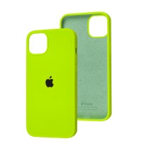 Чохол для iPhone 15 Pro silicone case neon green