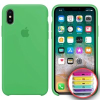 Чохол Silicone Case Full для iPhone X/XS spearmint