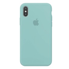 Чохол Silicone Case Full для iPhone X/XS light cyan