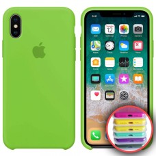 Чохол Silicone Case Full для iPhone XS Max lime green