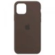 Чохол Silicone Case Full для iPhone 12/12 Pro brown