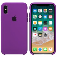 Чохол Silicone case для iPhone X/XS purple