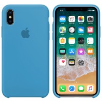 Чохол Silicone case для iPhone X/XS blue