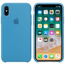 Чохол Silicone case для iPhone X/XS blue