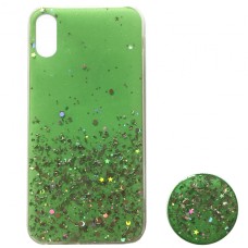 Силікон блискітки для iPhone XS Max green