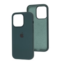 Чохол для iPhone 15 Pro silicone case forest green