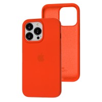 Чохол для iPhone 15 Plus silicone case electric orange