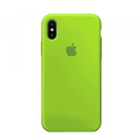 Чохол Silicone Case Full для iPhone X/XS party green