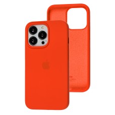 Чохол для iPhone 15 Pro silicone case electric orange