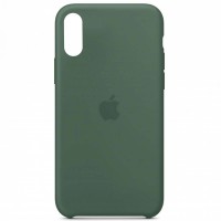 Чохол Silicone case для iPhone X/XS pine green