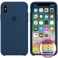 Чохол Silicone Case Full для iPhone X/XS blue cobalt