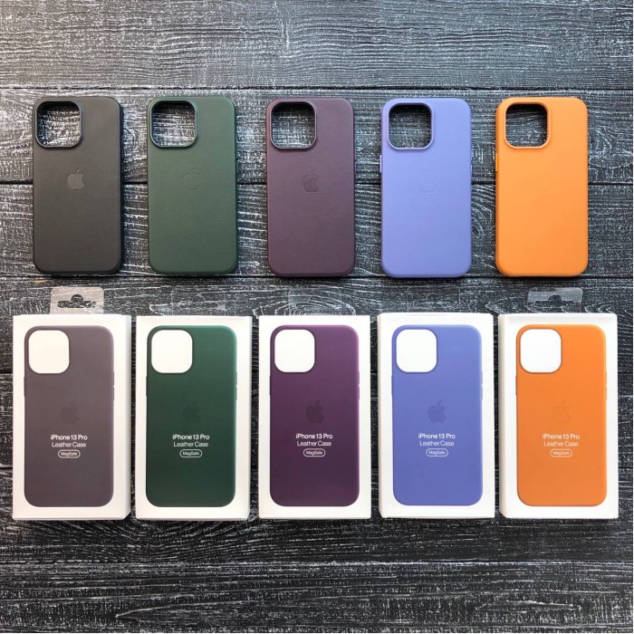 Чохол Leather Case Full MagSafe шкіряний iPhone 13