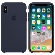 Чохол Silicone case для iPhone X/XS midnight blue