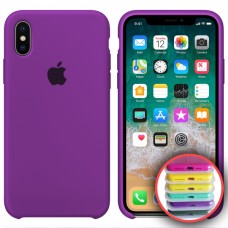 Чохол Silicone Case Full для iPhone X/XS purple