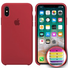 Чохол Silicone Case Full для iPhone XS Max rose red