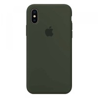 Чохол Silicone Case Full для iPhone X/XS dark olive