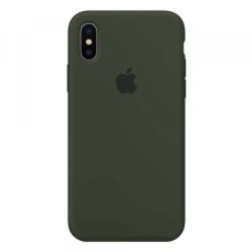 Чохол Silicone Case Full для iPhone X/XS dark olive
