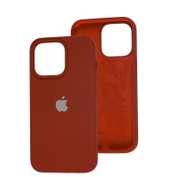 Чохол для iPhone 15 Plus silicone case dark red