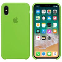 Чохол Silicone case для iPhone XS Max lime green