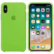 Чохол Silicone case для iPhone XS Max lime green