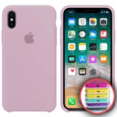 Чохол Silicone Case Full для iPhone X/XS pink sand