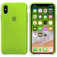 Чохол Silicone case для iPhone X/XS party green