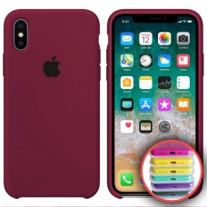 Чохол Silicone Case Full для iPhone XS Max marsala