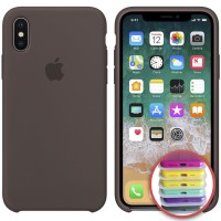 Чохол Silicone Case Full для iPhone XS Max brown