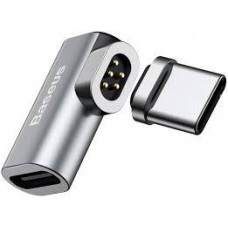 Перехідник Baseus Mini Magnetic Type-C Elbow Adapter Converter сріблястий