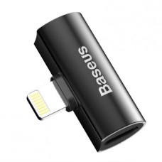 Аудіо перехідник Baseus L46 iP Male to Dual iP Female Adapters Чорний