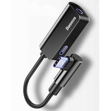 Кабель перехідник Baseus Type-C Male To Type-C Female +3.5MM Female Adapter L45 чорний (CATL45-01)